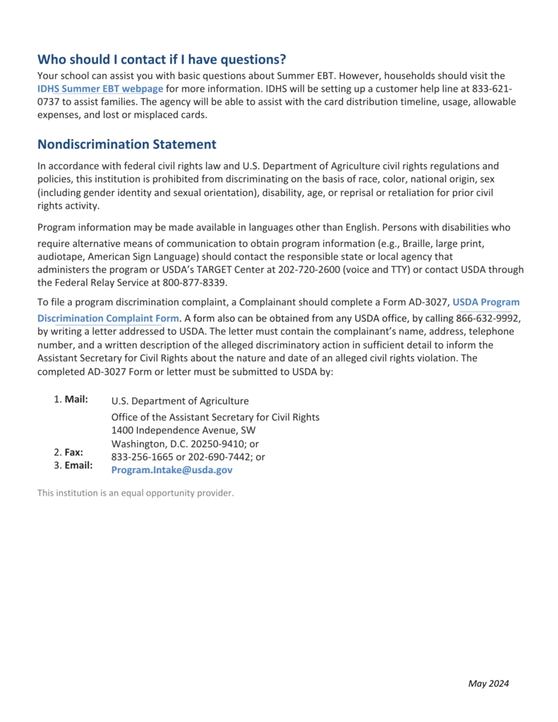 Summer Food Assistance 2024!