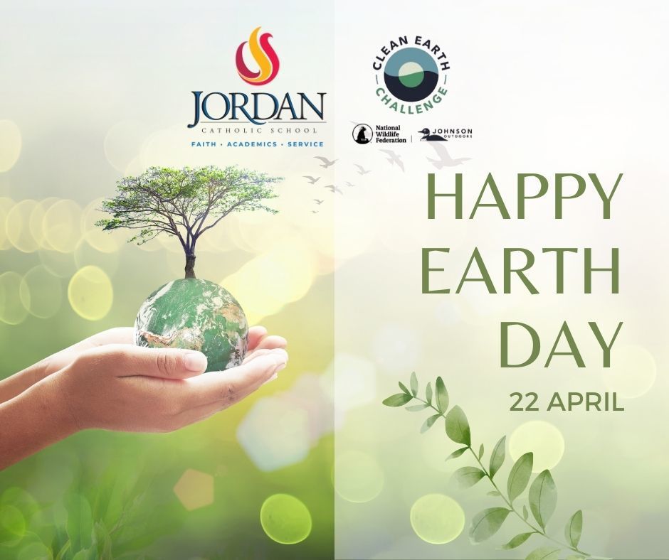 image of hands holding the earth with a tree growing from the top celebrating earth day