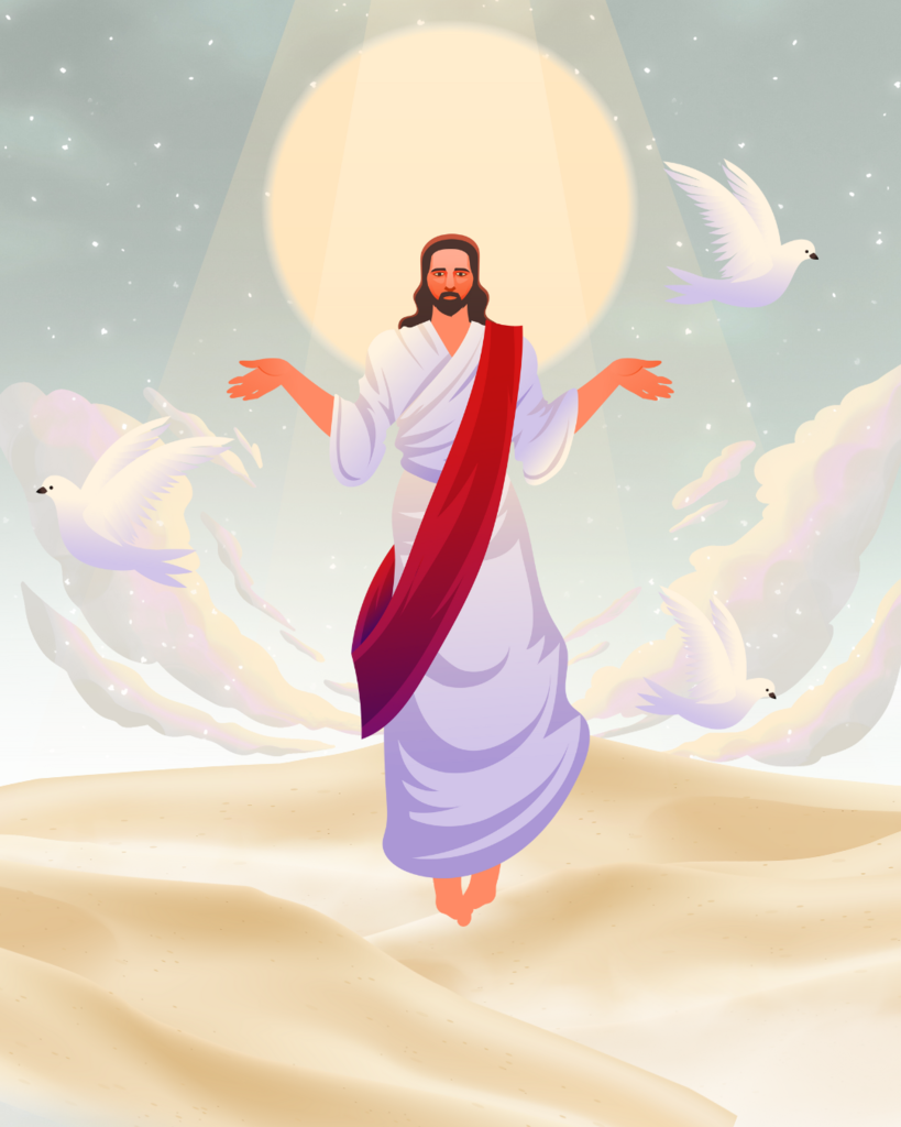 image of Jesus ascending into heaven