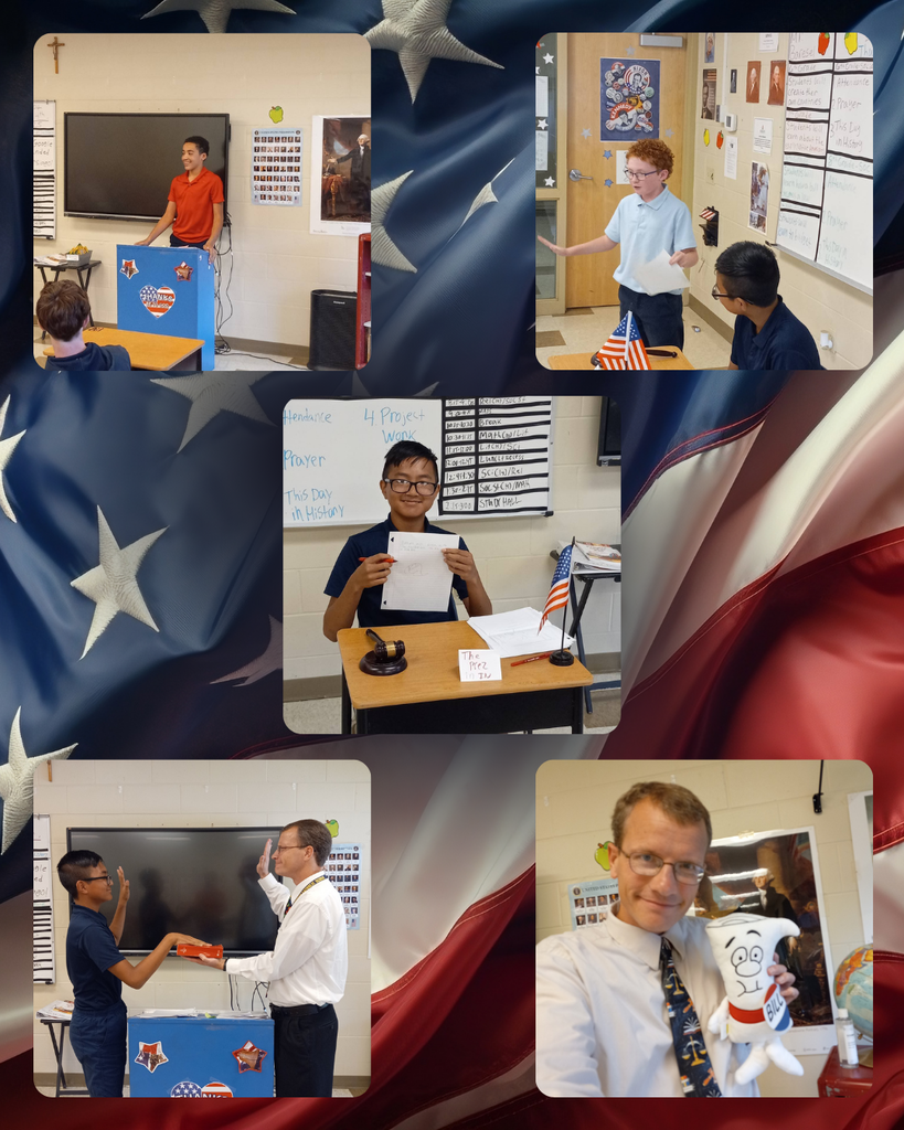 photo collage of students working in a classroom