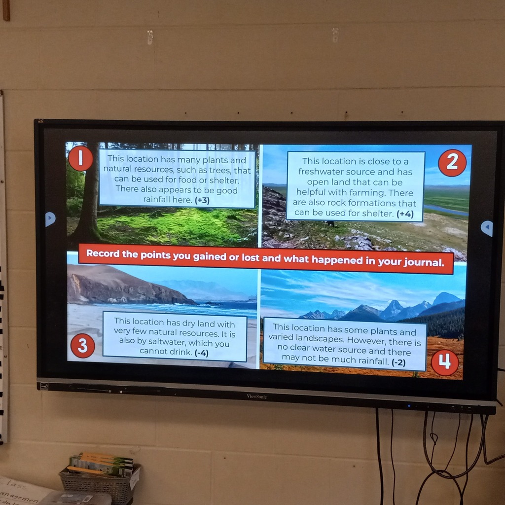 clues displayed on a digital panel