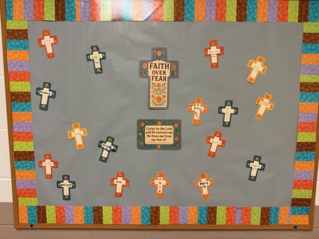 Faith Over Fear bulletin board