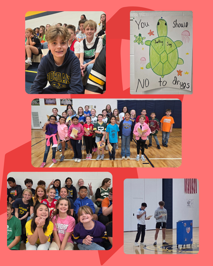 photo collage of students celebrating Red Ribbon Week