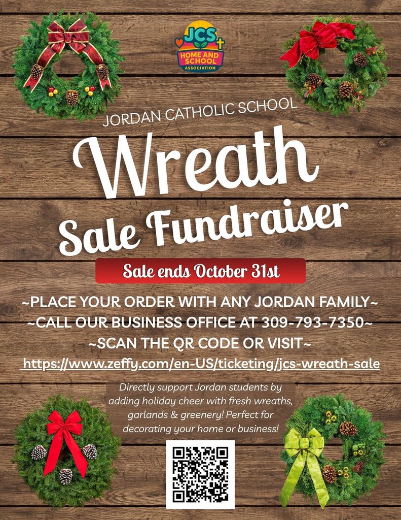 informational flier for Wreath Sale