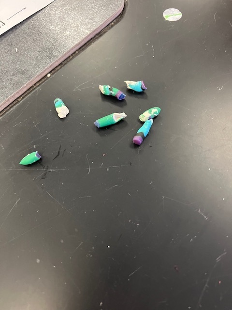 core samples from playdoh