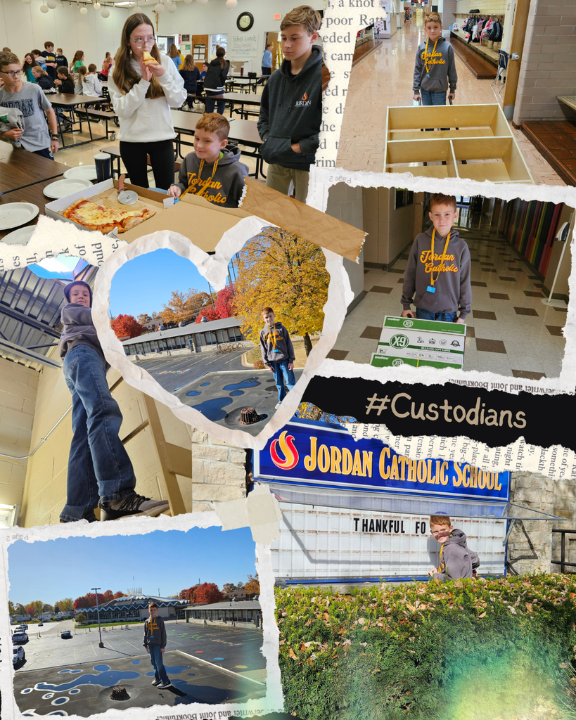 photo collage of a student being the honorary custodian for the day