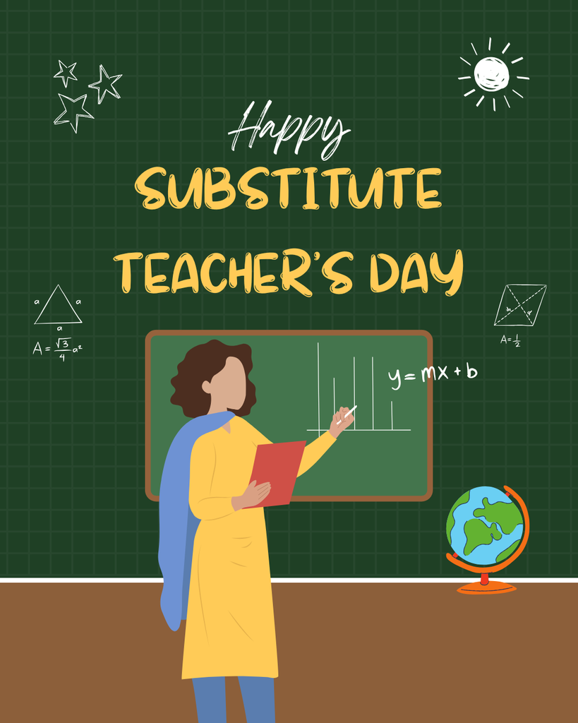 graphic of classroom with teacher wearing blue cape