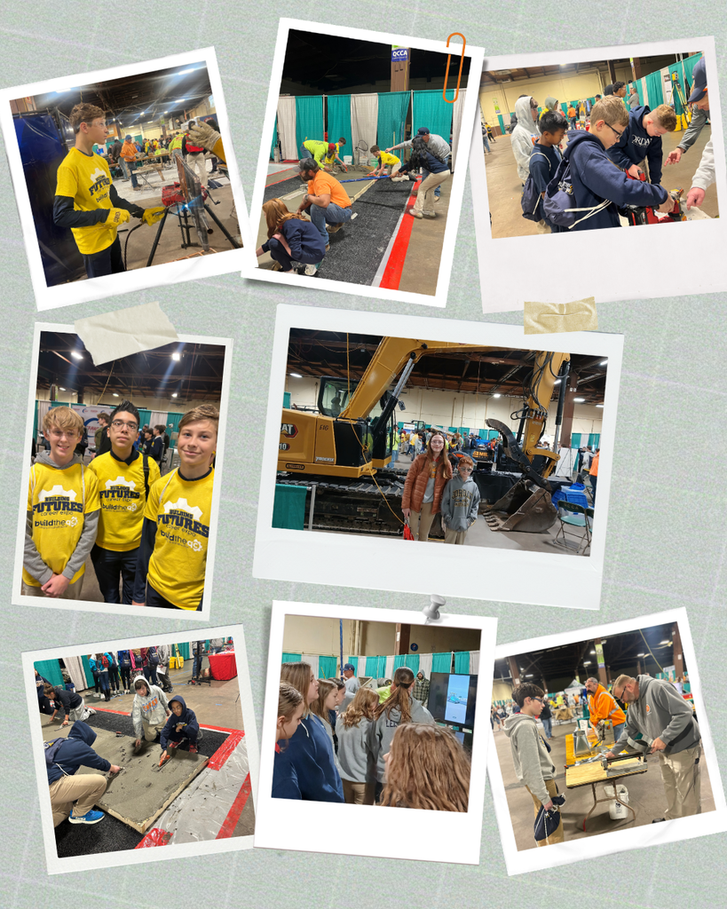 photo collage of students getting hands-on with Trades careers
