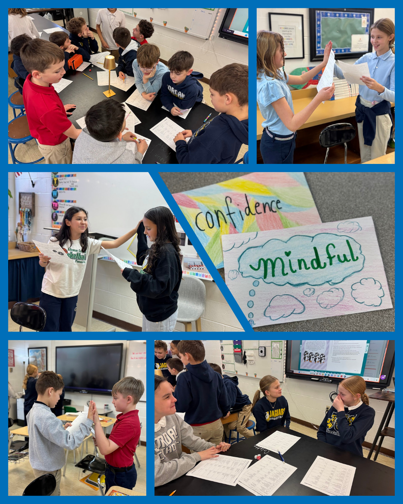 collage of students working together to create goals