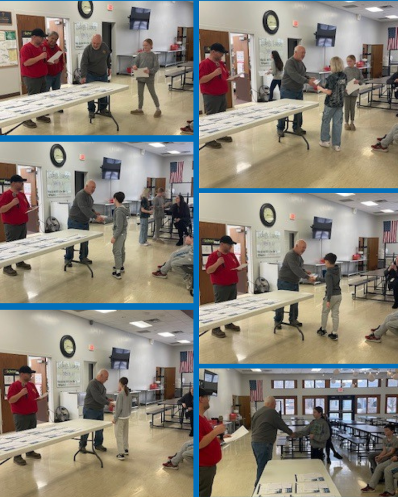 photo collage of students receiving certificates 