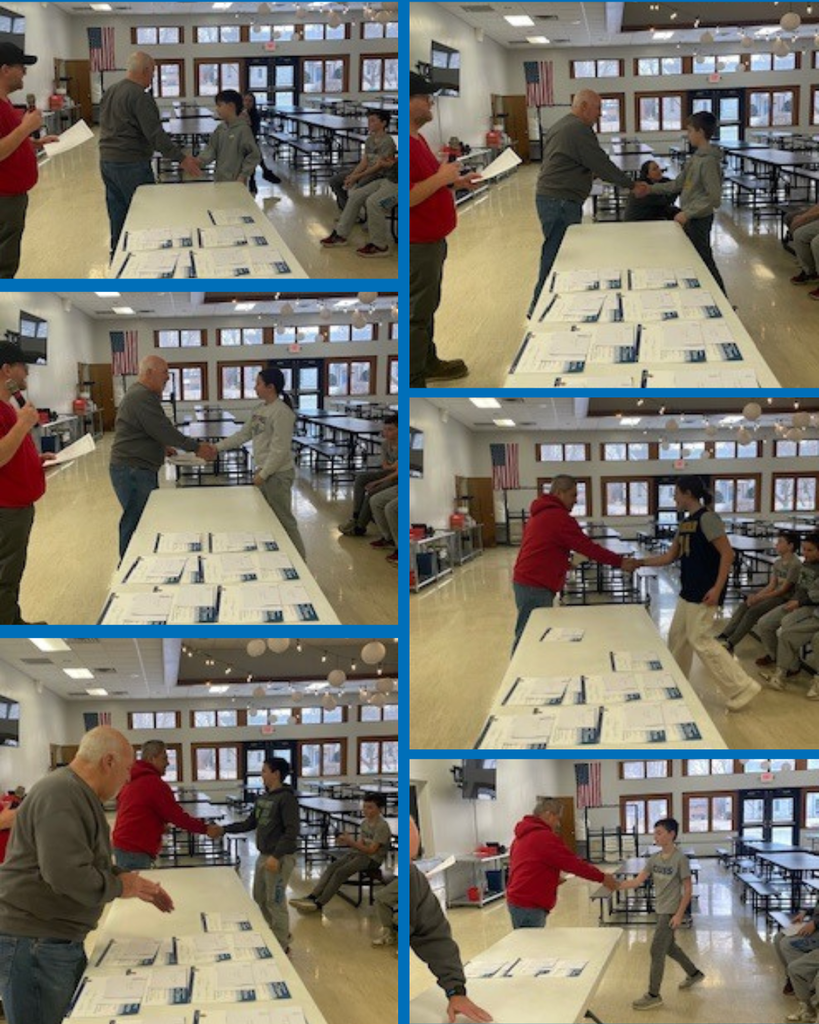 photo collage of students receiving certificates 