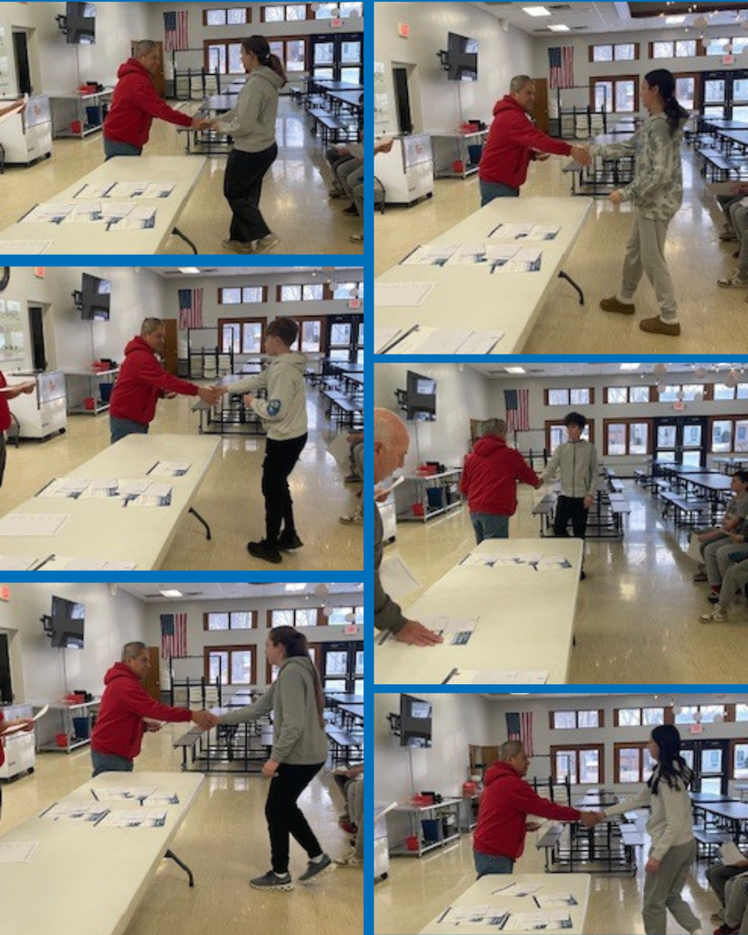 photo collage of students receiving certificates 