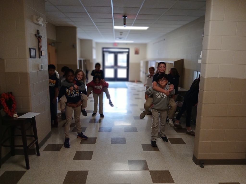 piggy back rides in the halway