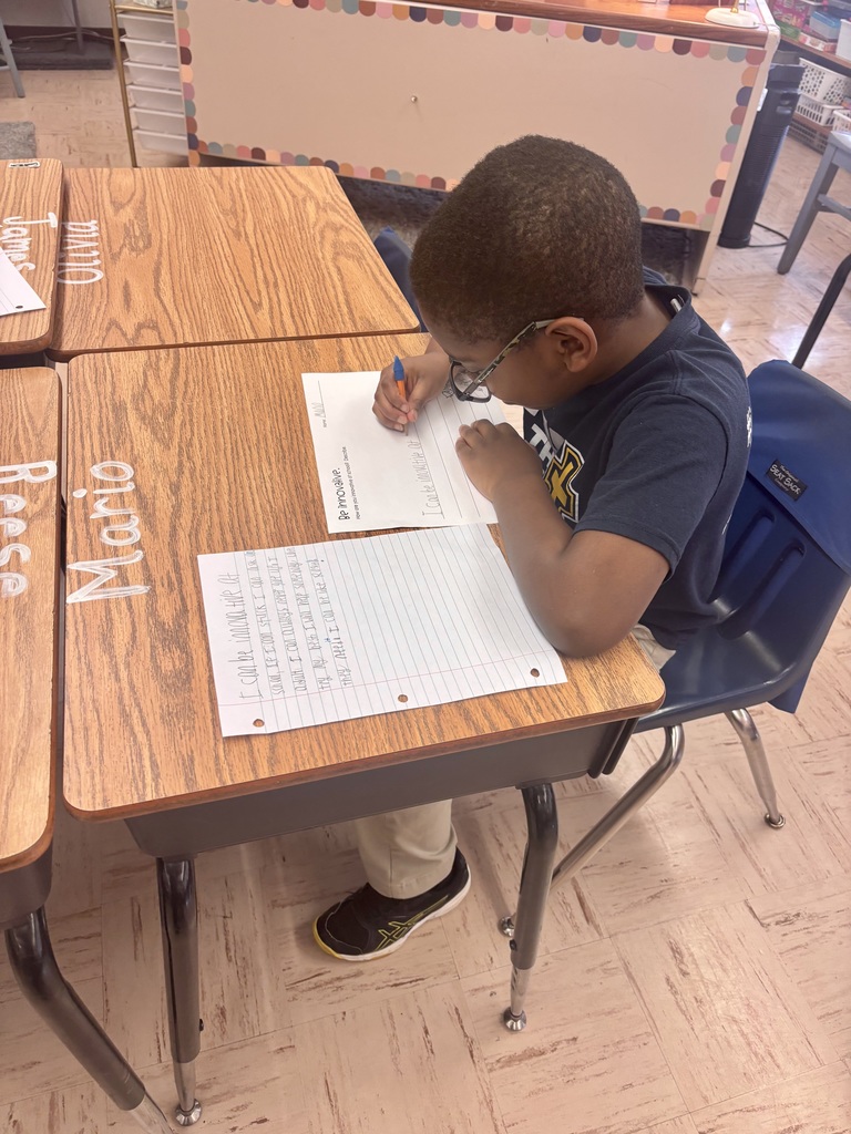student working at desk