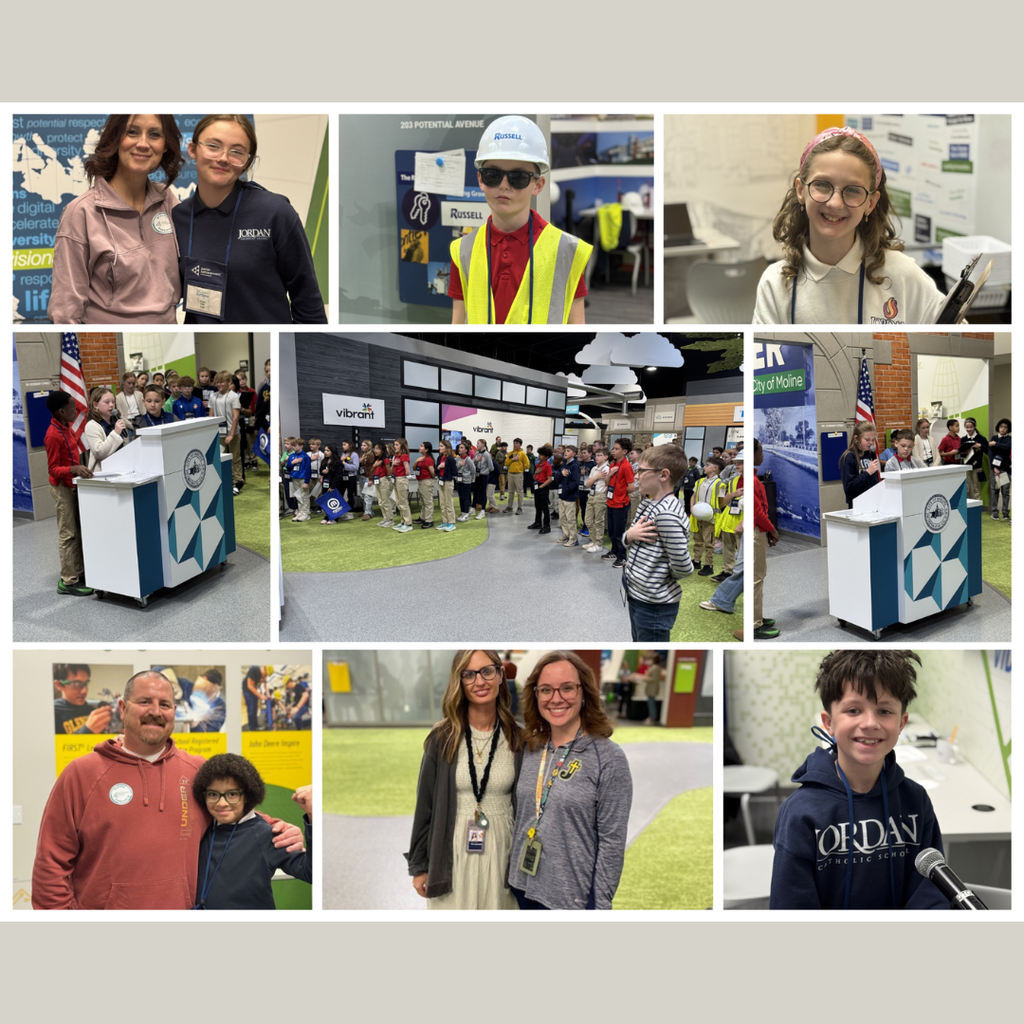 photo collage of students at BizTown