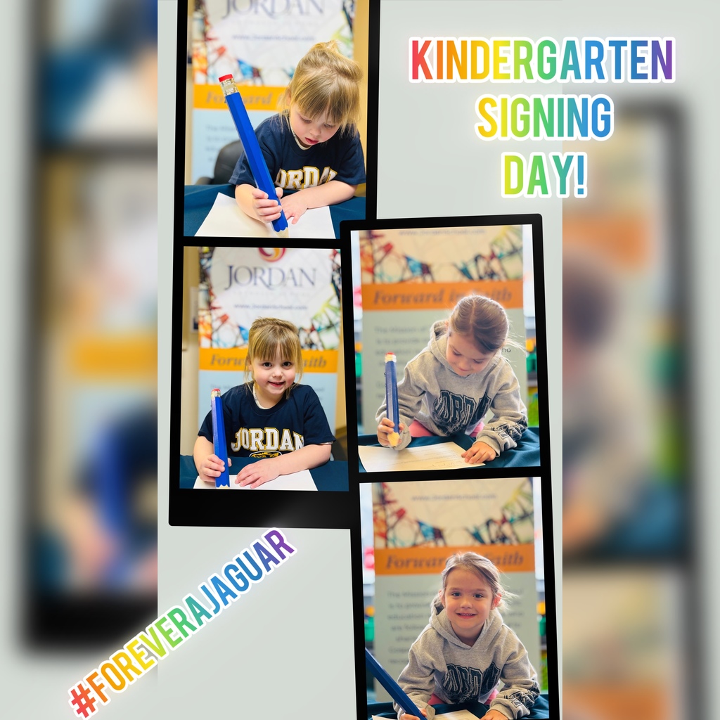 kindergarten signing day photo collage