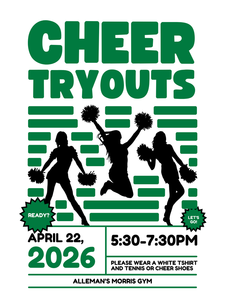 AHS cheer tryout flier