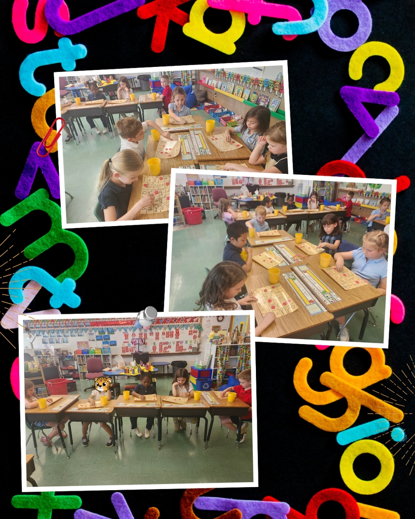 students playing bingo