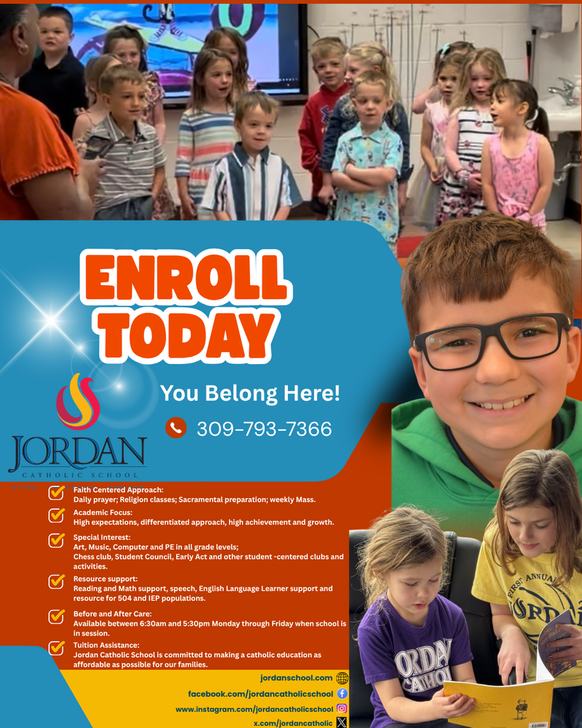 Enroll today preschool through grade 8