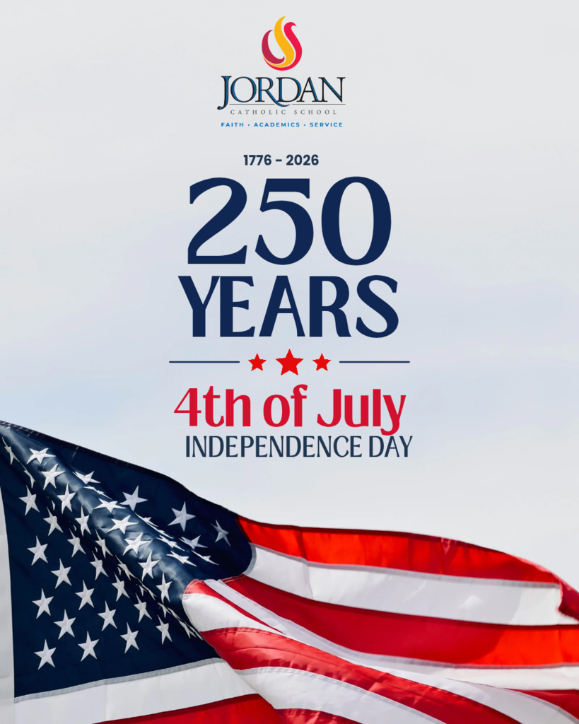 Happy fourth of July image with US flag at bottom