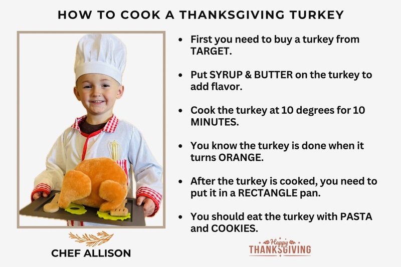 preschool recipe card with Preschool Junior Chef photo on left side