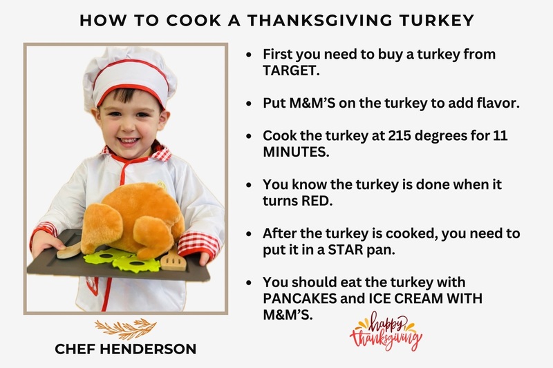 preschool recipe card with Preschool Junior Chef photo on left side