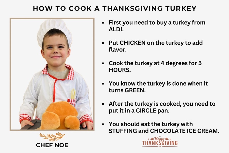 preschool recipe card with Preschool Junior Chef photo on left side