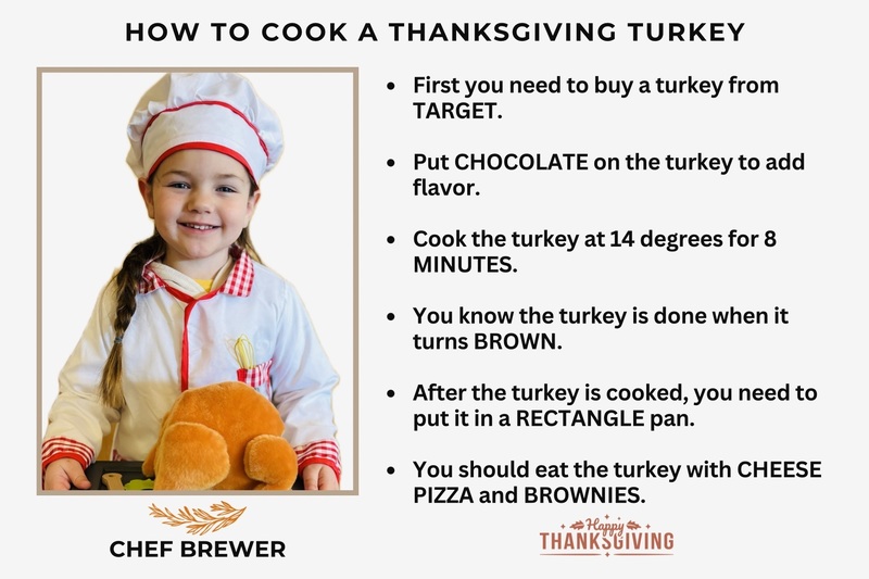 preschool recipe card with Preschool Junior Chef photo on left side