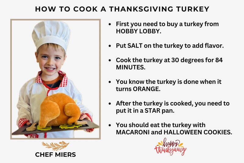 preschool recipe card with Preschool Junior Chef photo on left side