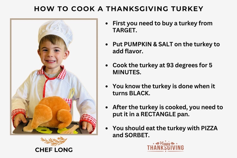 preschool recipe card with Preschool Junior Chef photo on left side