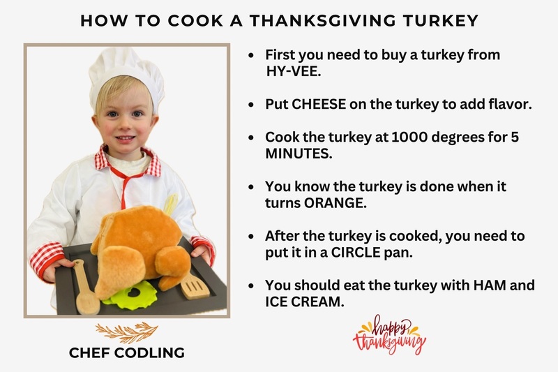 preschool recipe card with Preschool Junior Chef photo on left side