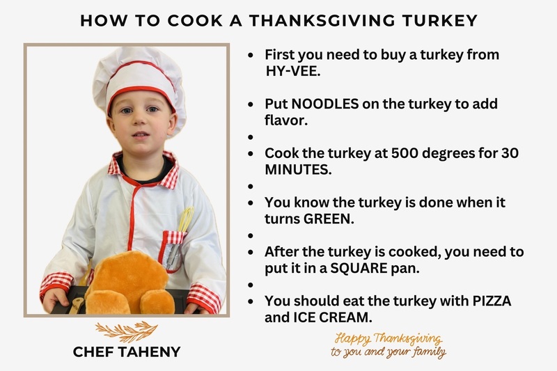 preschool recipe card with Preschool Junior Chef photo on left side