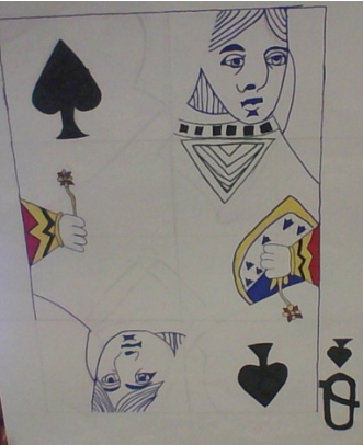 queen of spades drawing