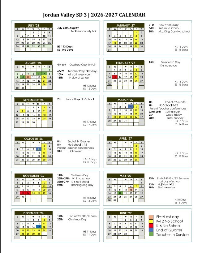 26-27 Calendar