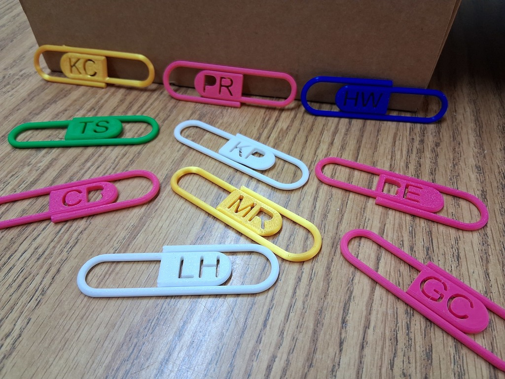 Paperclips modeled by the students