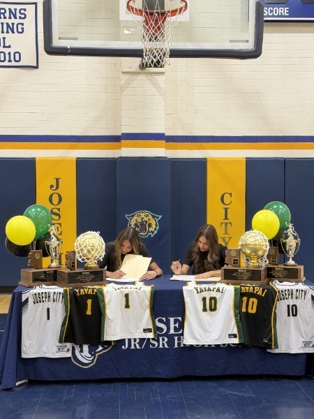 Audrey and Amber signing
