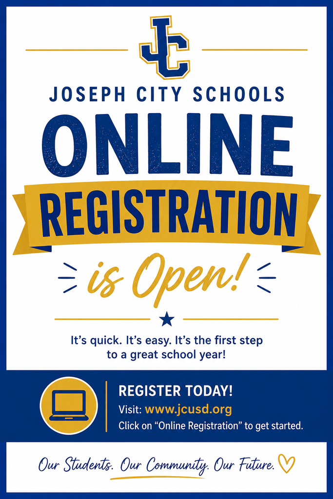 Online registration is open on our district website www.jcusd.org 