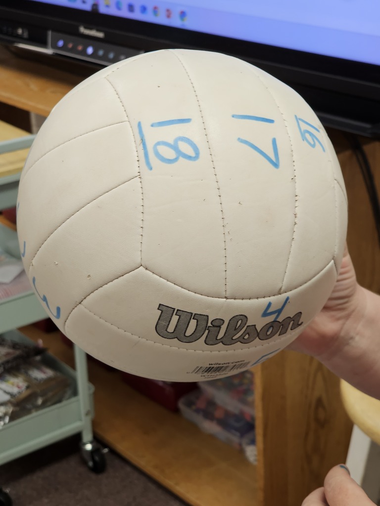 A ball with numbers