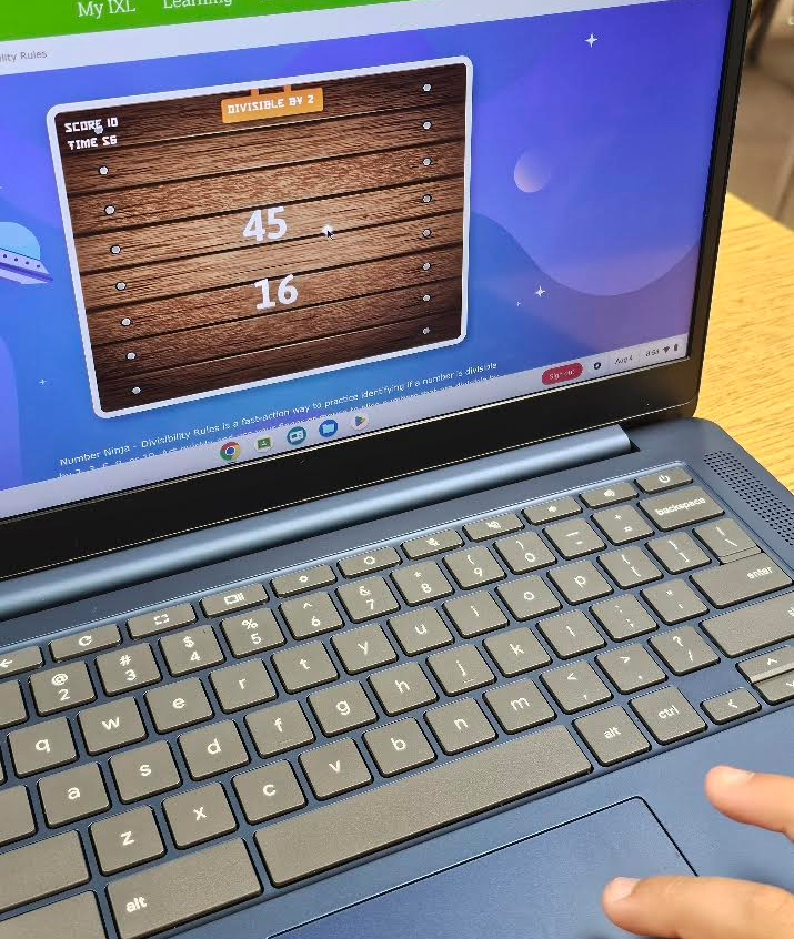 Student using IXL