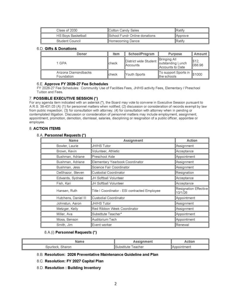 Page 2 September Board meeting agenda 