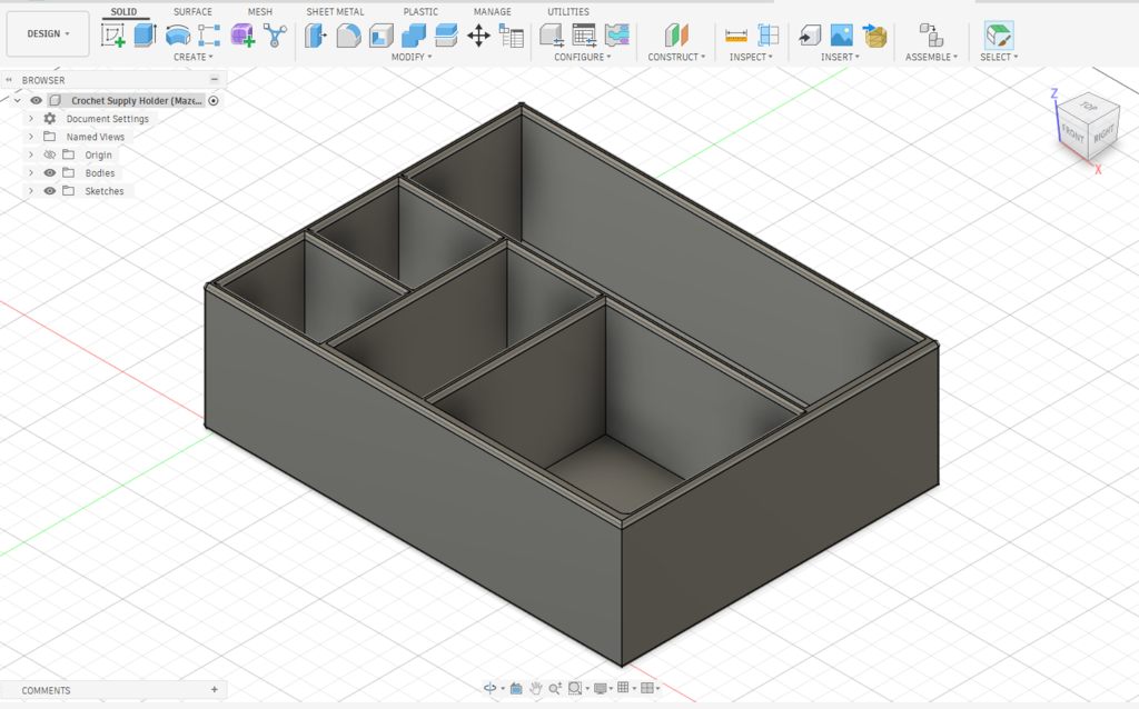 An organizer designed by Emma