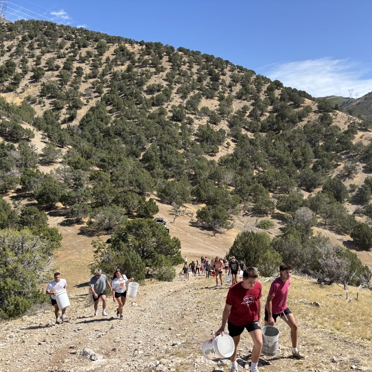 hiking to the J