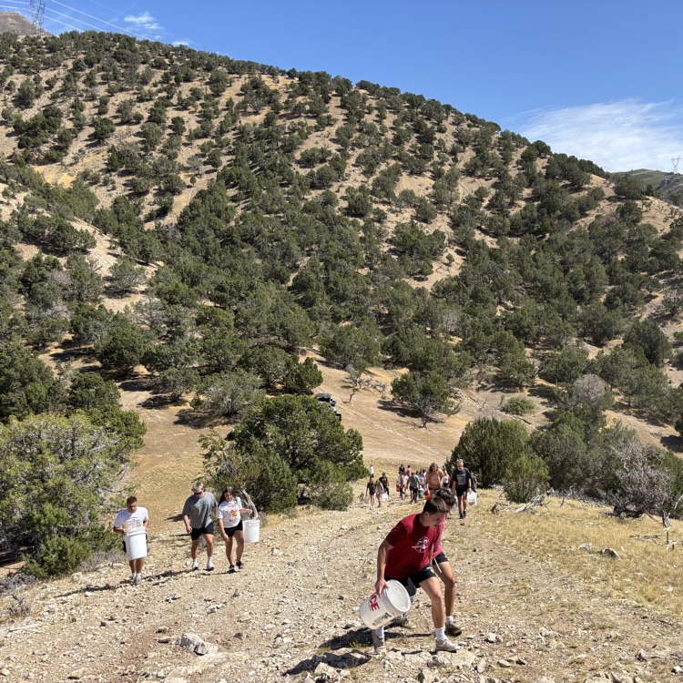 hiking to the J