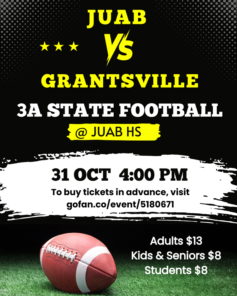 State FB at JHS on 10/31 - Go Wasps!