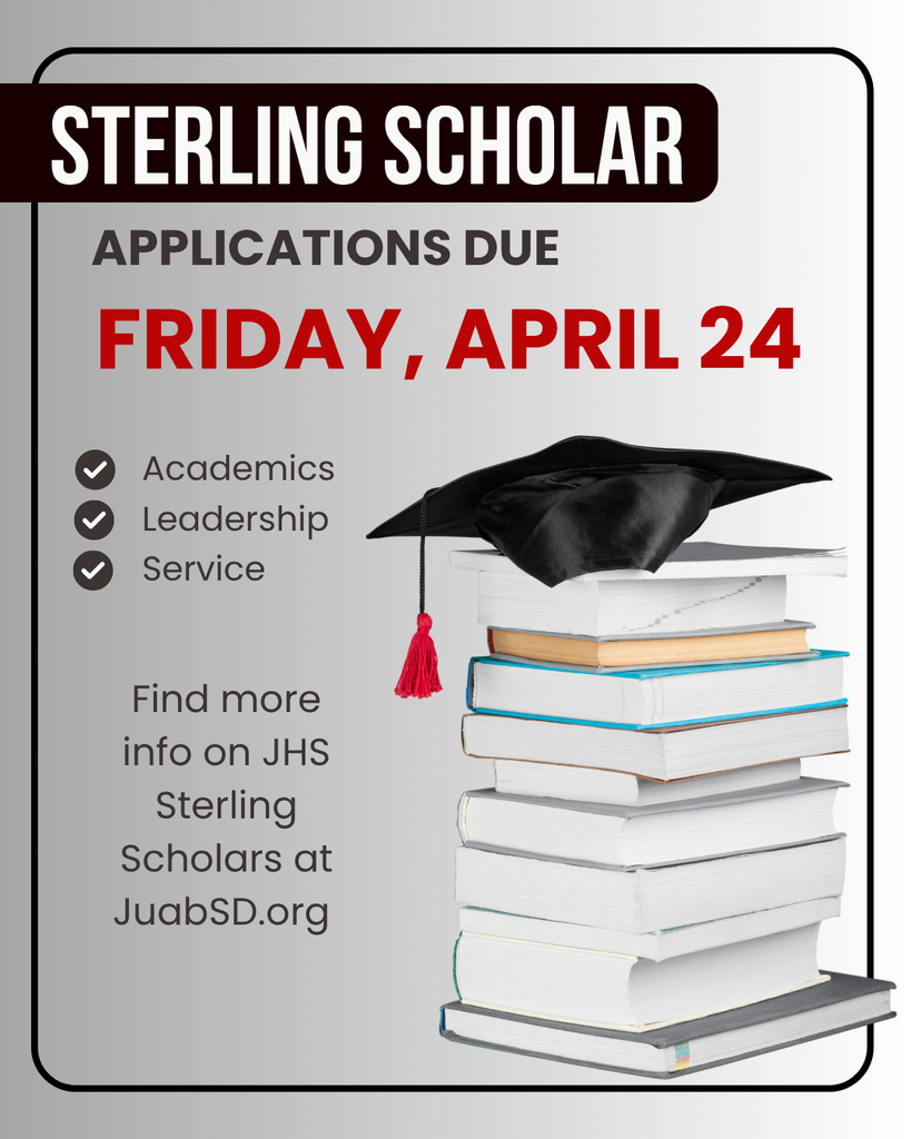 Sterling Scholar Applications are due April 30