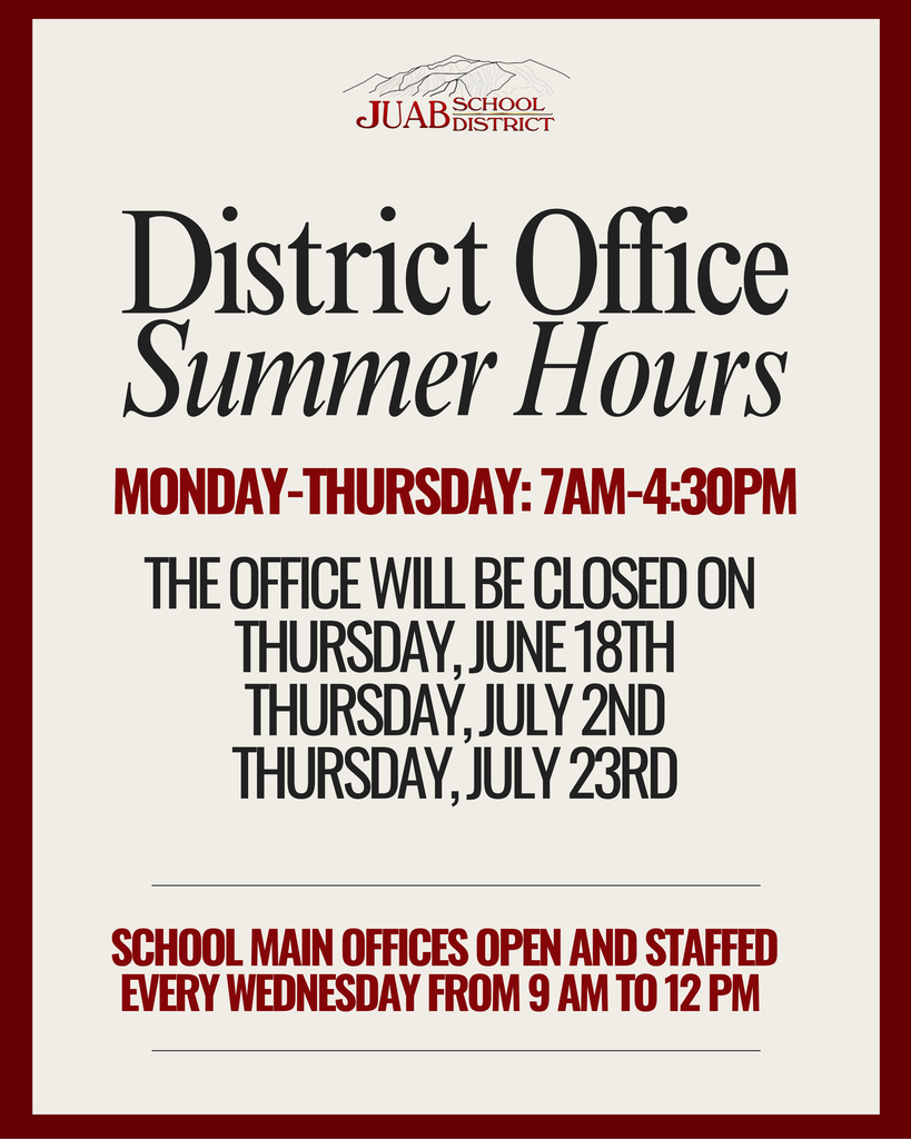 District Office Summer Hours