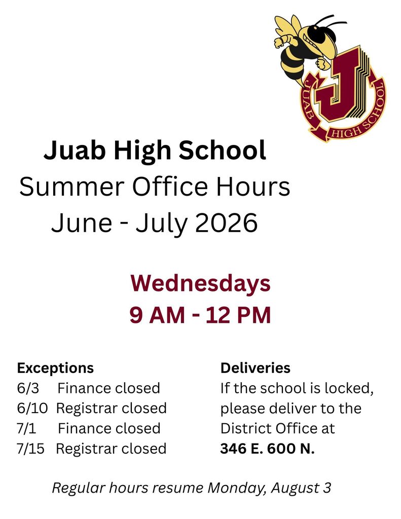 JHS summer hours 2026