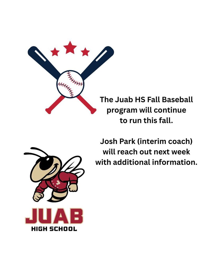 The Juab HS Fall Baseball program will continue to run this fall. Josh Park (interim coach) will reach out next week with additional information.