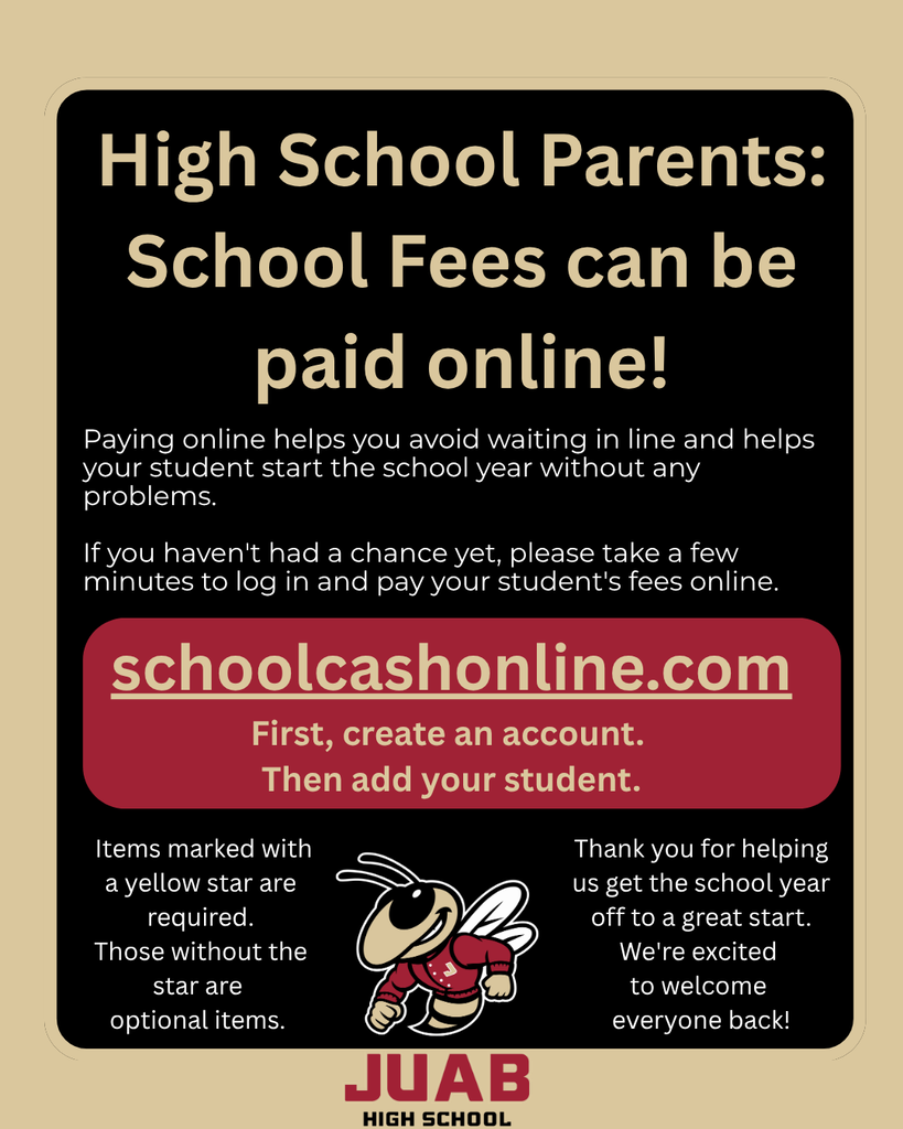 Pay Fees Online to avoid the registration line!