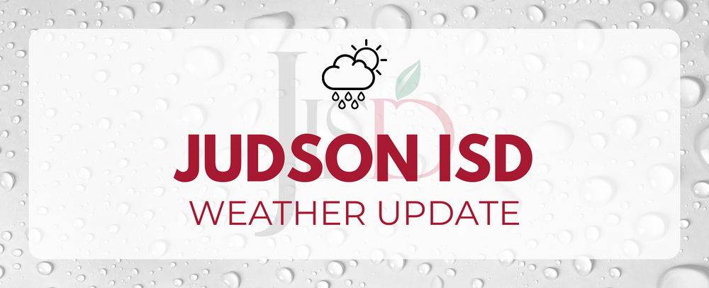 Weather Update Graphic with rain drops